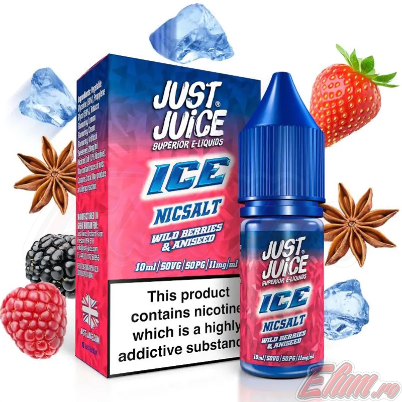 Lichid Wild Berries Aniseed Just Juice Salts 10ml NicSalt 11mg/ml