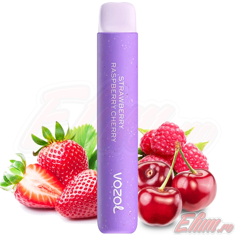 Tigara Strawberry Raspberry Cherry Vozol Star 800 Vape Pen 20mg