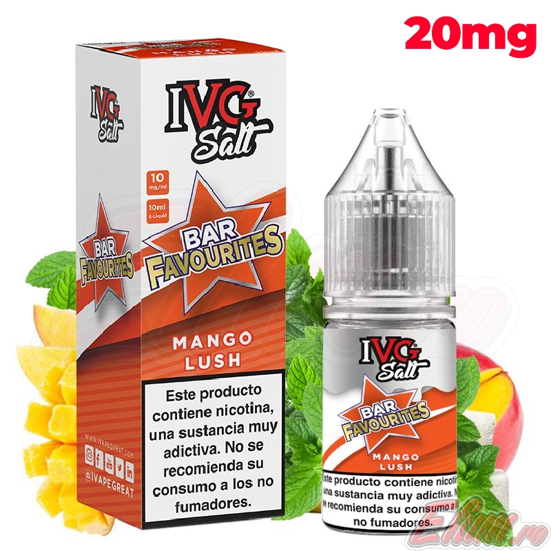 Lichid Mango Lush IVG Salts Bar Favourites 10ml NicSalt 20mg/ml