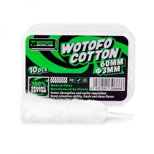 Wotofo Agleted Organic Cotton (3mm) 10buc