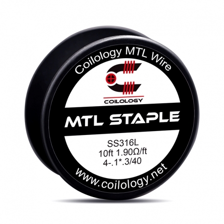 Rola Sarma Staple SS316L 10FT 4-.1*.3/40GA 1.90ohm/FT Coilology MTL Wire 10FT 3m