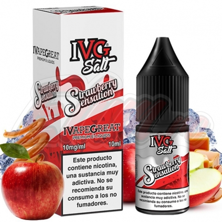 Lichid Strawberry Sensation IVG Salts 10ml NicSalt 10mg/ml