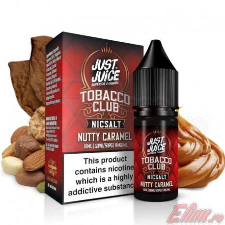 Lichid Nutty Caramel Tobacco Club Just Juice Salts 10ml NicSalt 11mg/ml