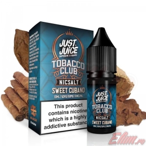 Lichid Sweet Cubano Tobacco Club Just Juice Salts 10ml NicSalt 11mg/ml