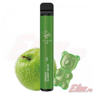 Tigara Green Gummy Bear Elf Bar Vape Pen 20mg 600Puffs