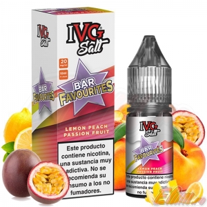 Lichid Lemon Peach Passion Fruit IVG Salts Bar Favourites 10ml NicSalt 20mg/ml
